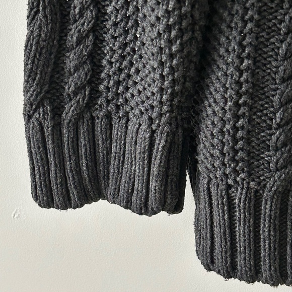 Quince 100% Organic Cotton Oversized Gray Cable Cardigan - Picture 8 of 16